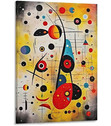 Amazon.co.jp: ジョアン・ミロのポスター《暗号と星座、女に恋して